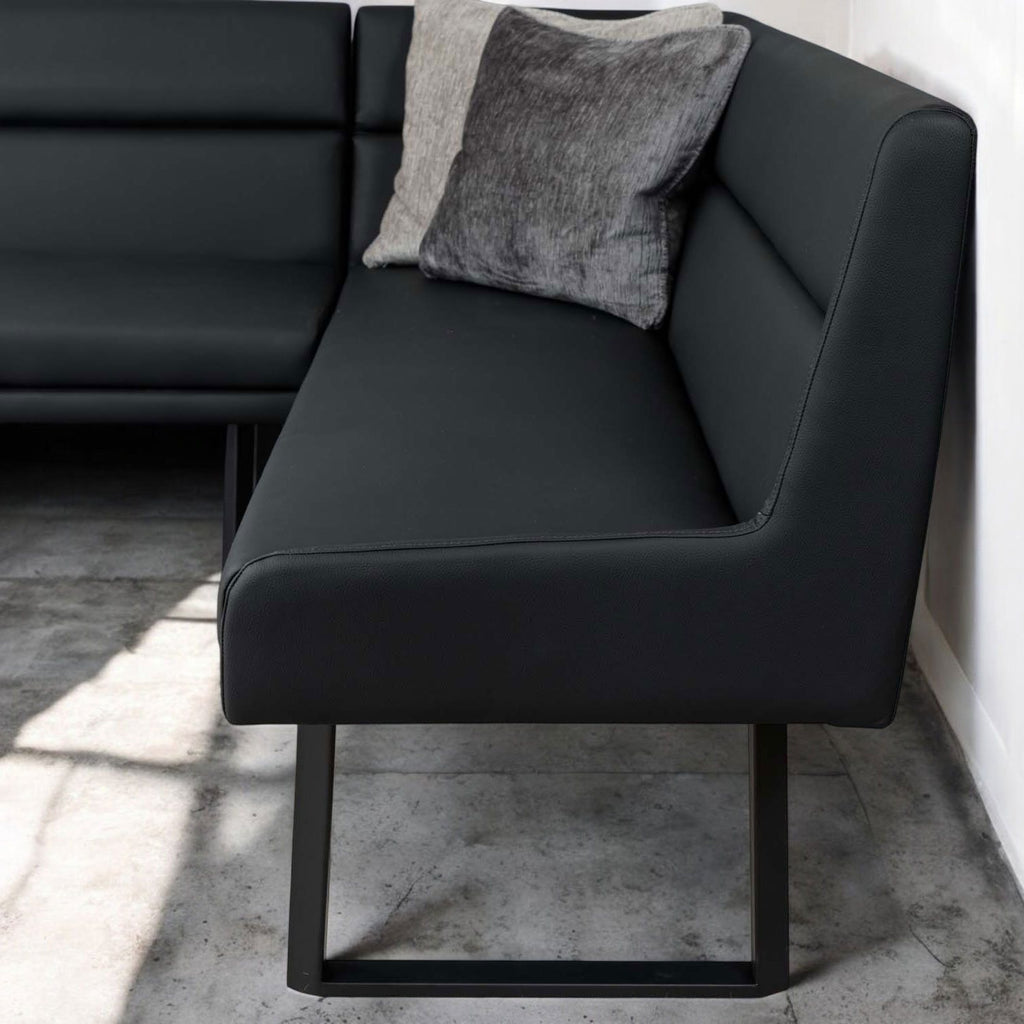 Jupiter Corner Bench in Black LHF