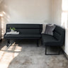 Jupiter Corner Bench in Black LHF