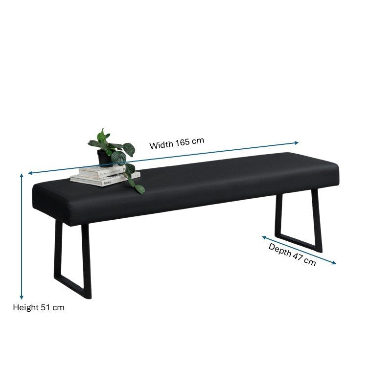 Jupiter Flat Bench in Black