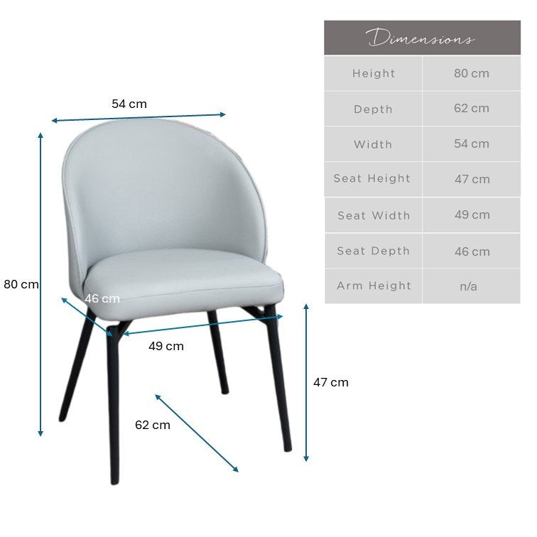 Jupiter Dining Chair in Light Grey (Set of 2)