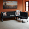 Rubix Corner Bench in Black