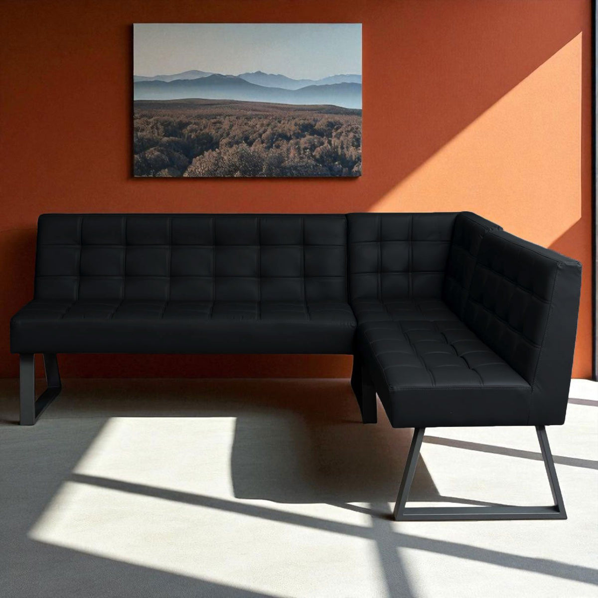 Rubix Corner Bench in Black