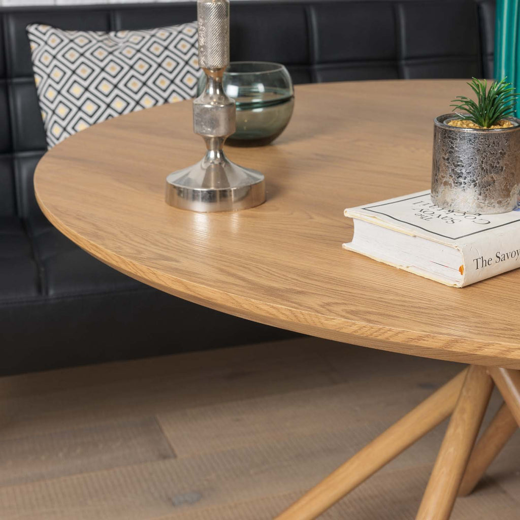 Saturn 120cm Round Dining Table & Rubix Corner Bench in Black