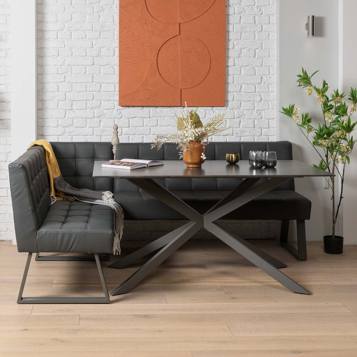 Saturn Dining Table 150cm in Dark Grey