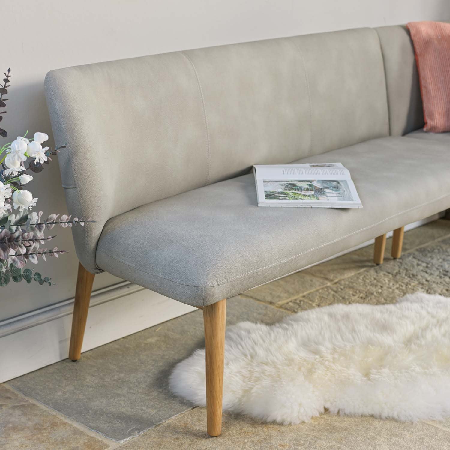 Fairmile Corner Left Hand Facing Bench - Misty