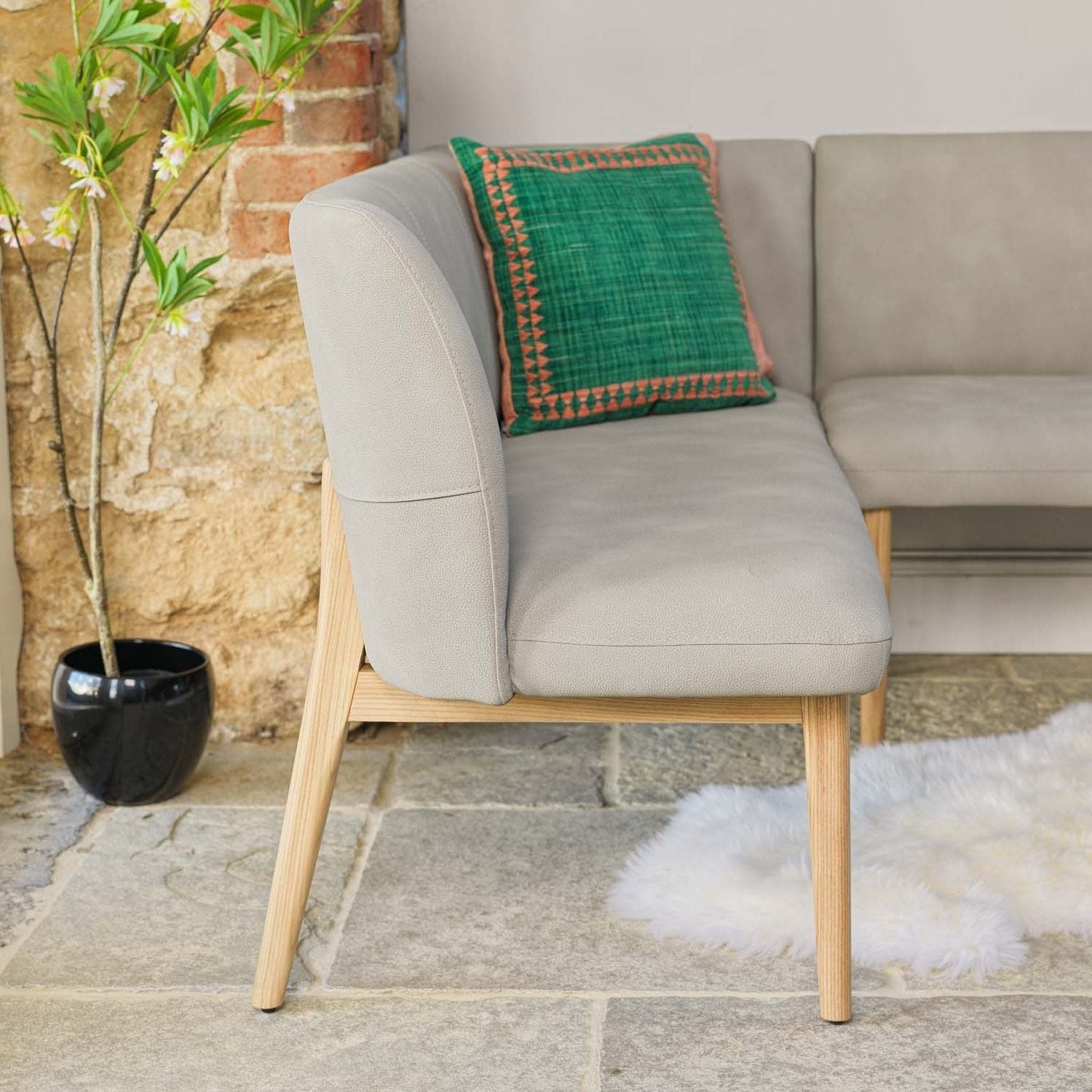 Fairmile Corner Right Hand Facing Bench - Misty