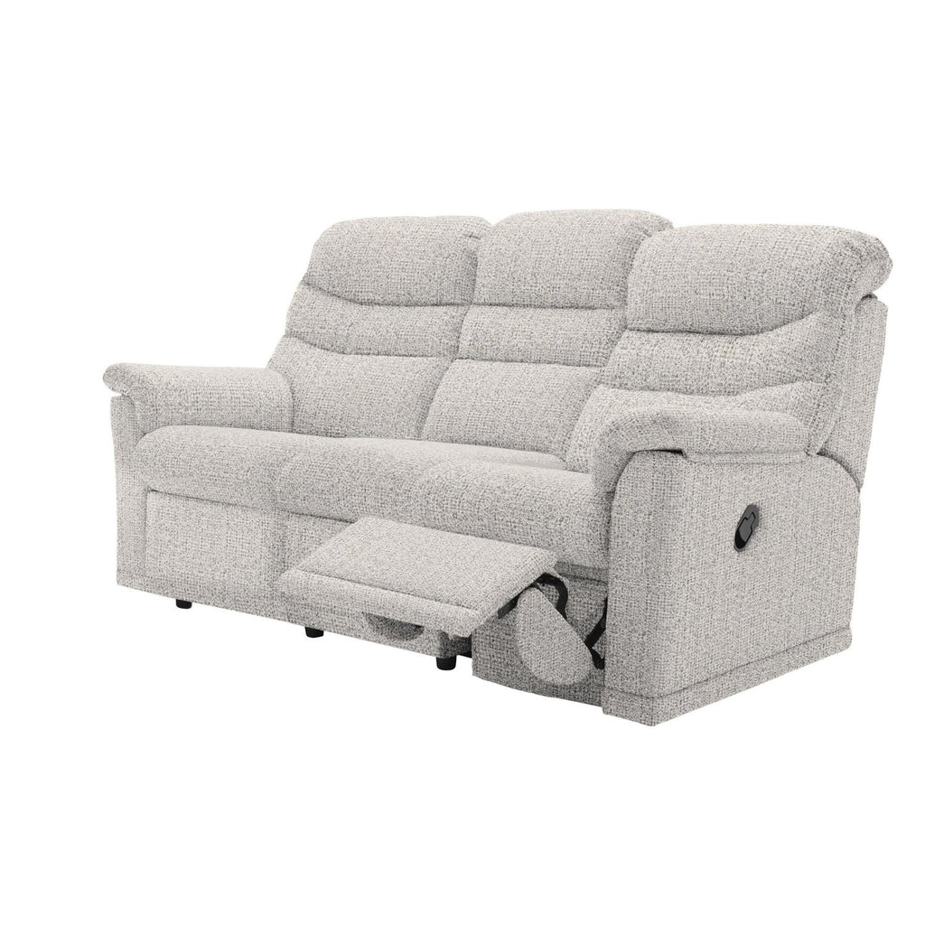 G Plan Malvern 3 Seater Manual Recliner Sofa with 3 Cushions - RHF