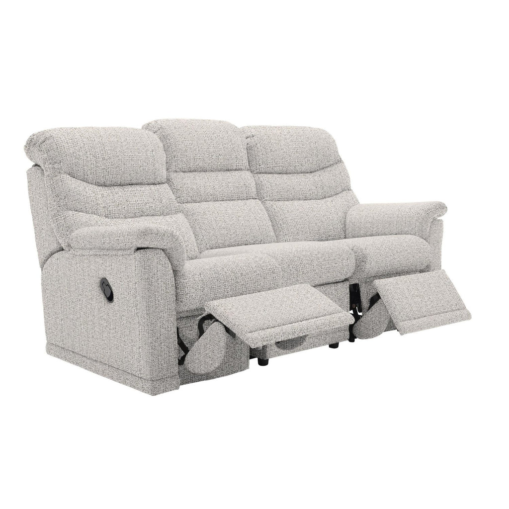G Plan Malvern 3 Seater Double Manual Recliner Sofa with 3 Cushions