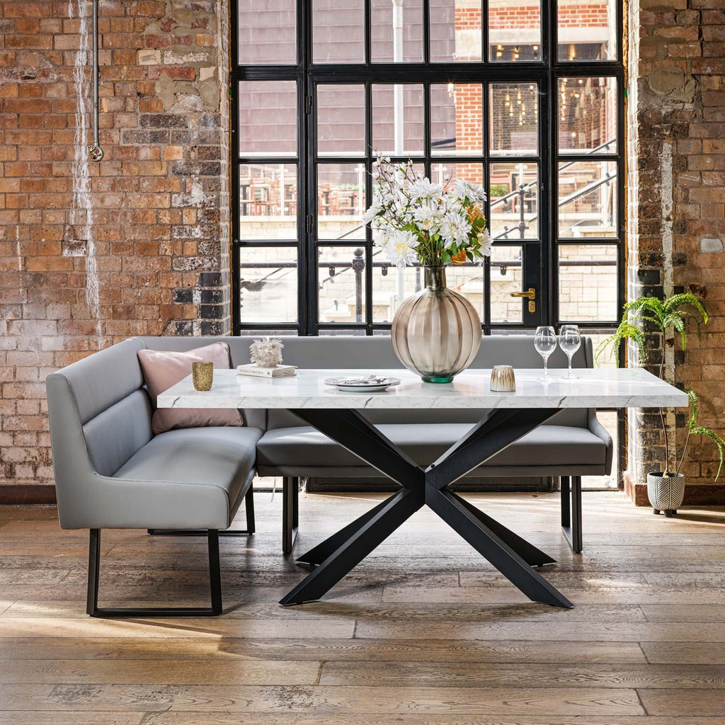 Jupiter Marble Effect Dining Table 180cm