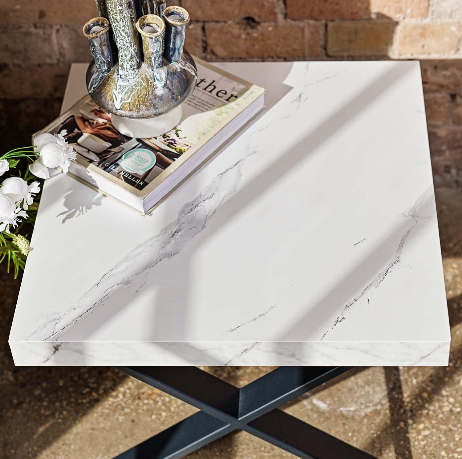 Jupiter Marble Effect Lamp Table