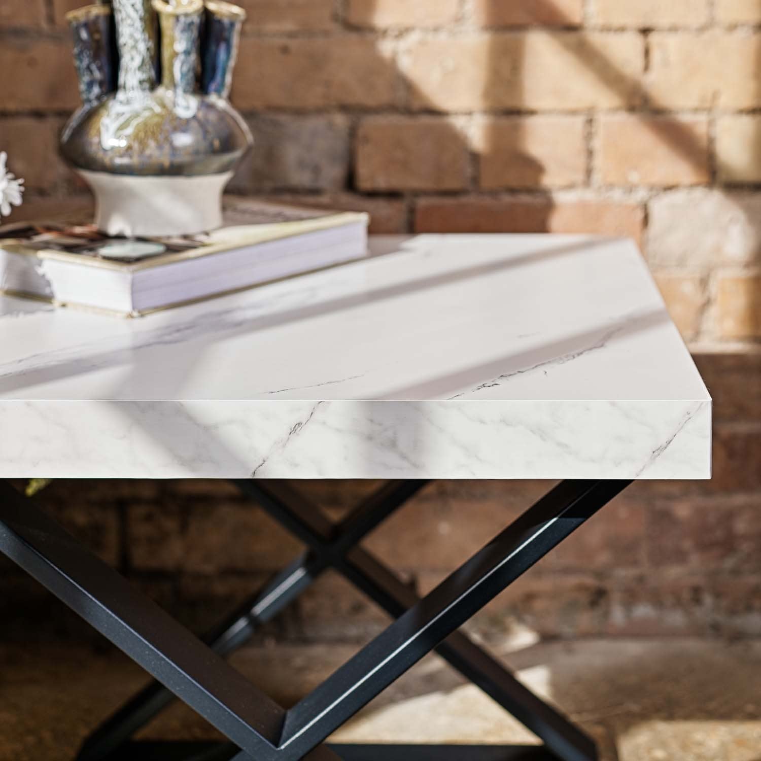 Jupiter Marble Effect Lamp Table
