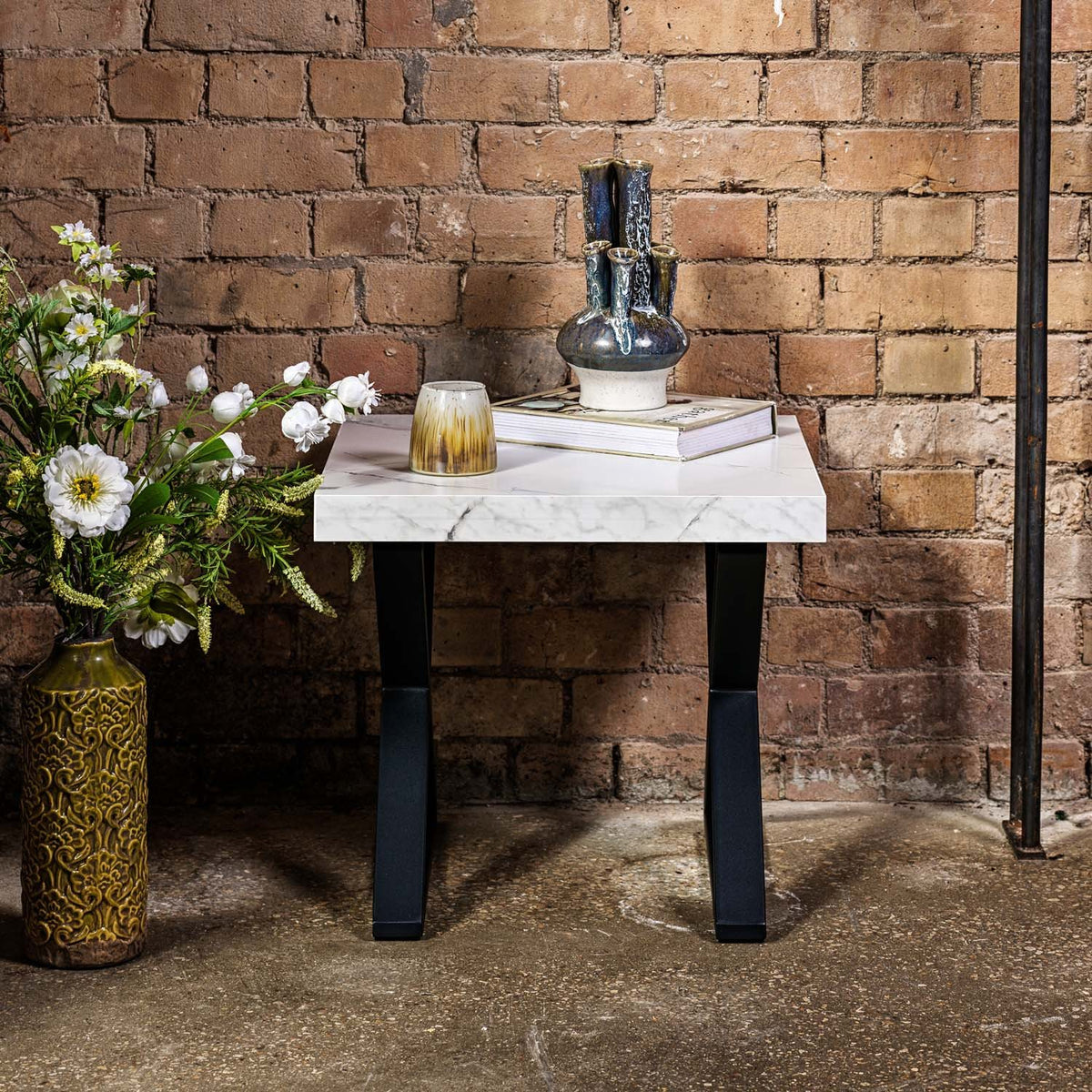 Jupiter Marble Effect Lamp Table