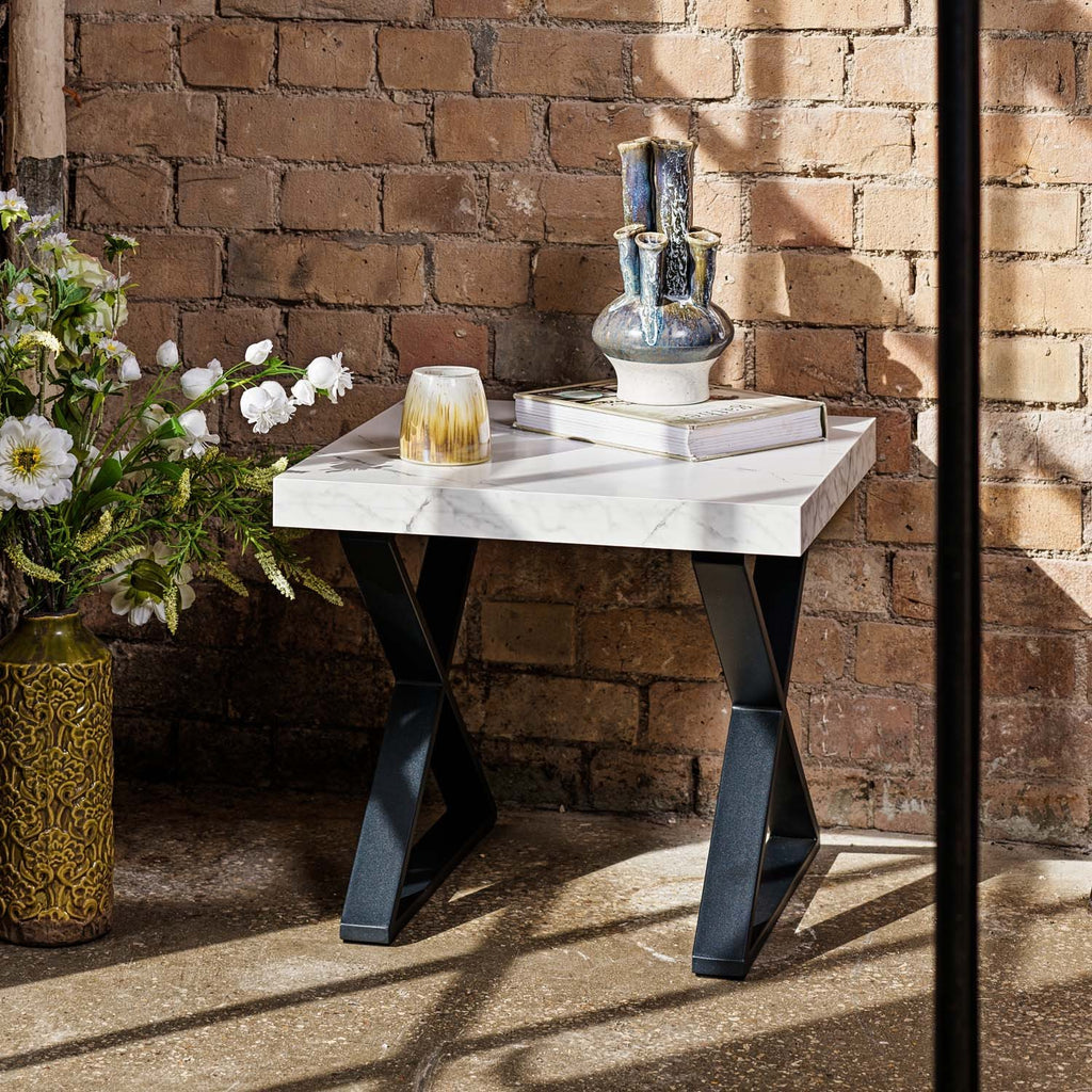 Jupiter Marble Effect Lamp Table