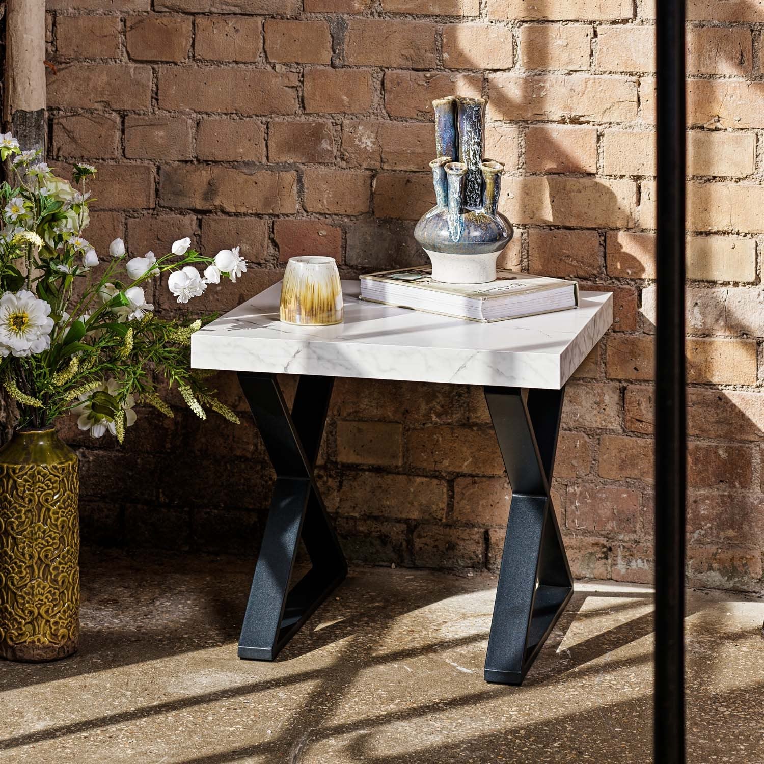 Jupiter Marble Effect Lamp Table