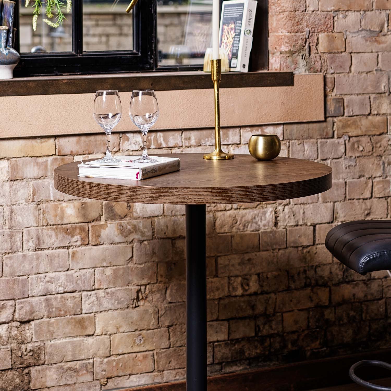 Jupiter Dark Oak Bar Table