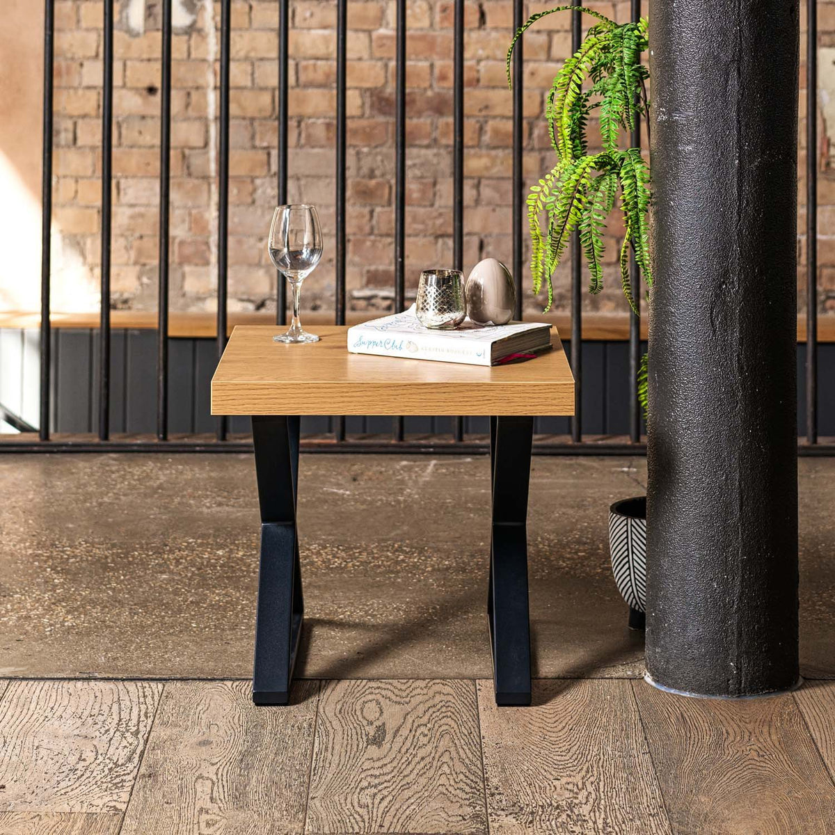 Jupiter Smoked Oak Lamp Table