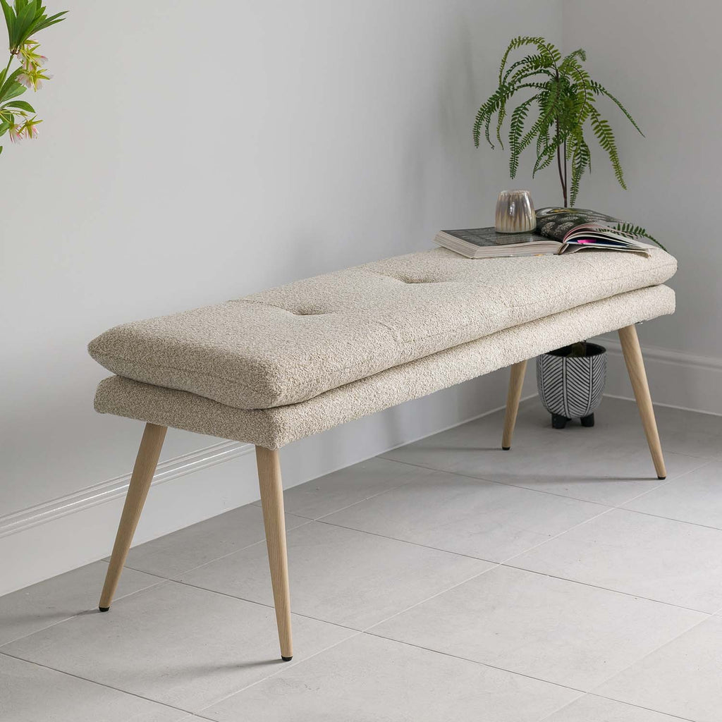 Sloane Flat Bench 140cm Cloud
