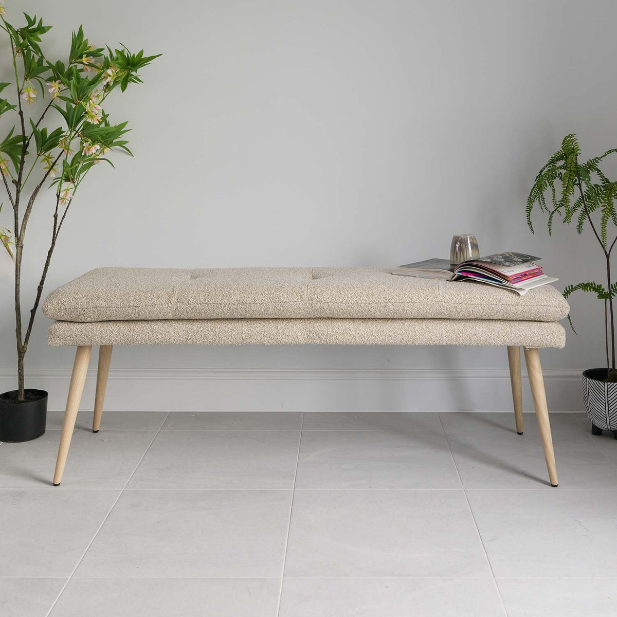 Sloane Flat Bench 140cm Cloud