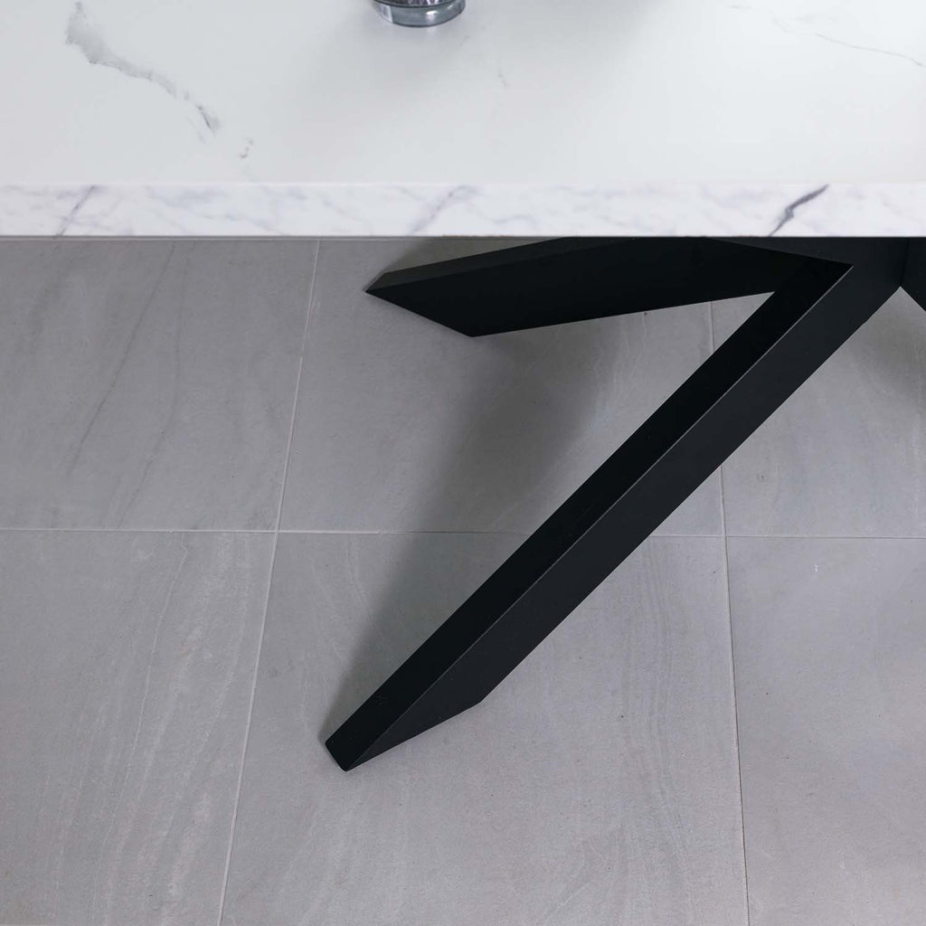 Jupiter 180cm Dining Table - Marble - With Sloane Corner & Low Bench
