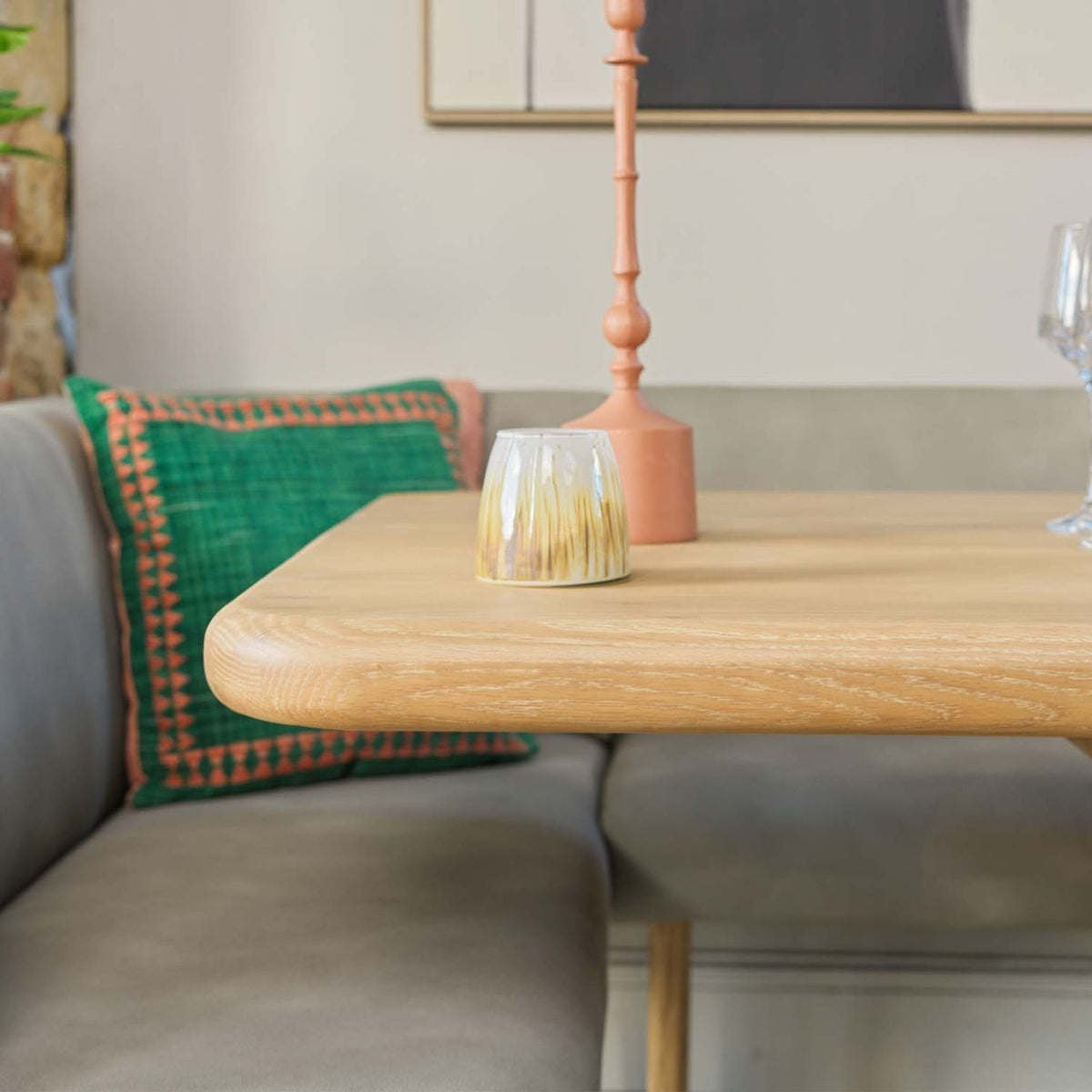 Fairmile 200cm Dining Table with Fairmile Corner Bench - RHF