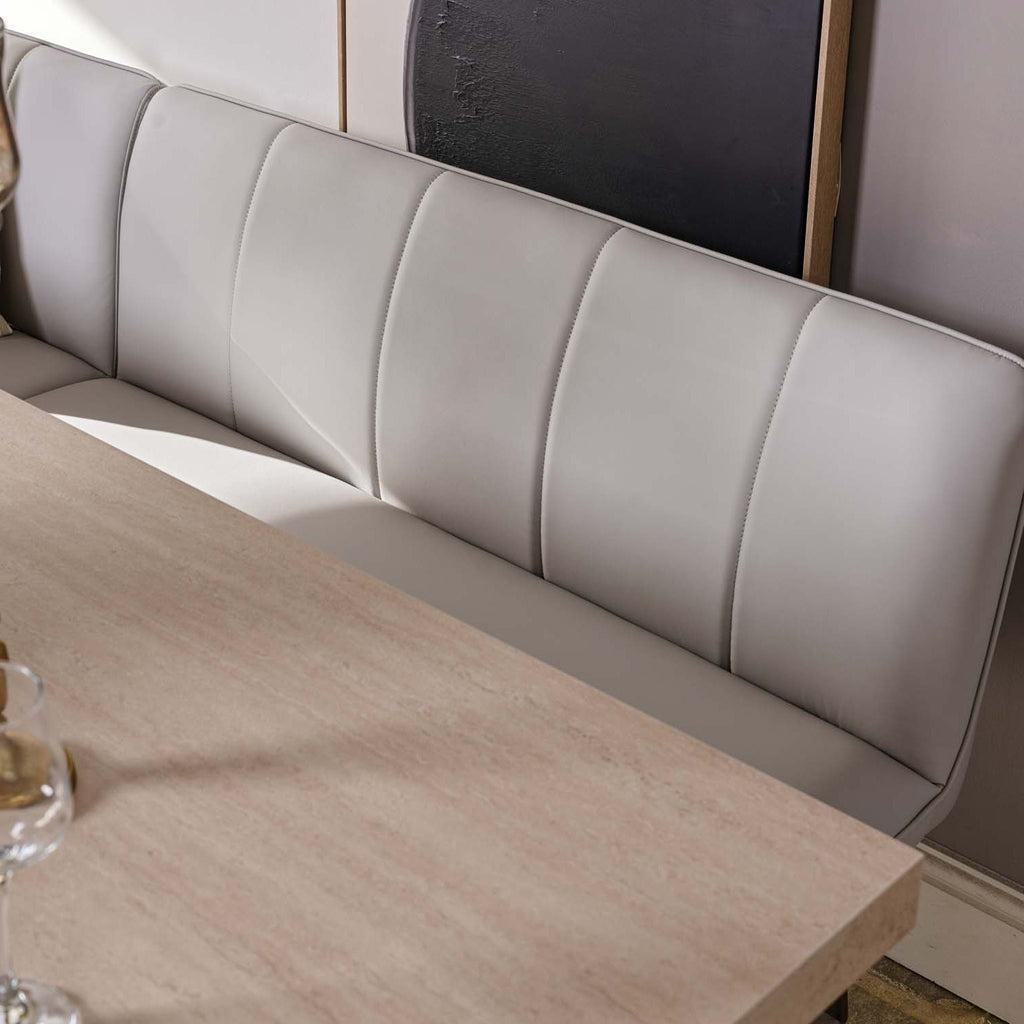 Neptune 180cm Dining Table with RHF Corner Bench & 160cm Low Bench - Misty