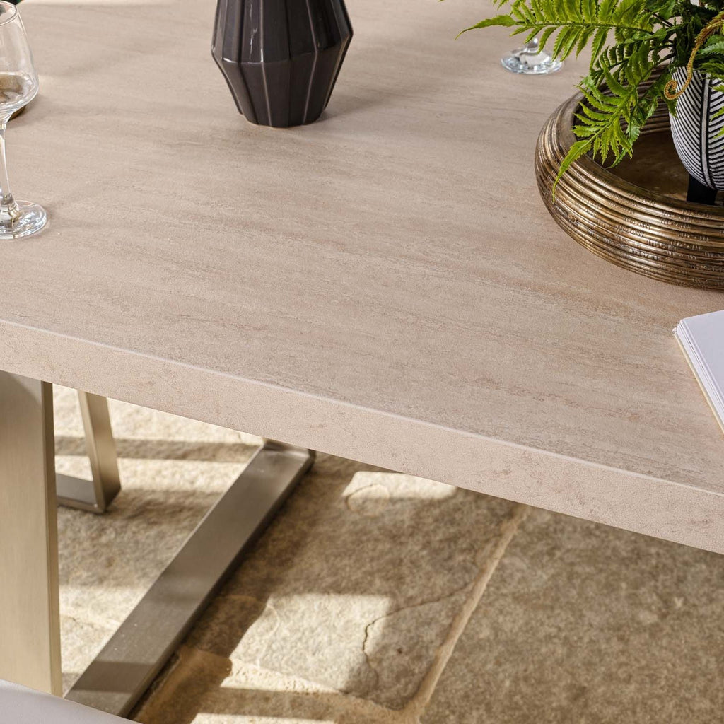 Neptune 180cm Dining Table with RHF Corner Bench - Misty