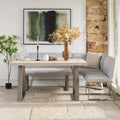 Neptune 150cm Dining Table with LHF Corner Bench & 137cm Low Bench - Misty