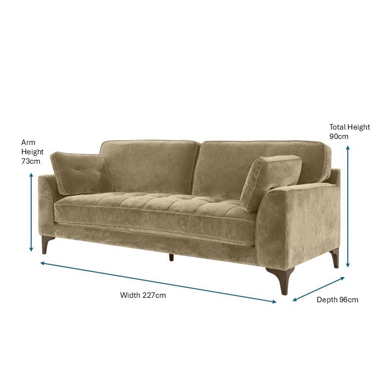 Hartpury 3 Seater Sofa in Taupe