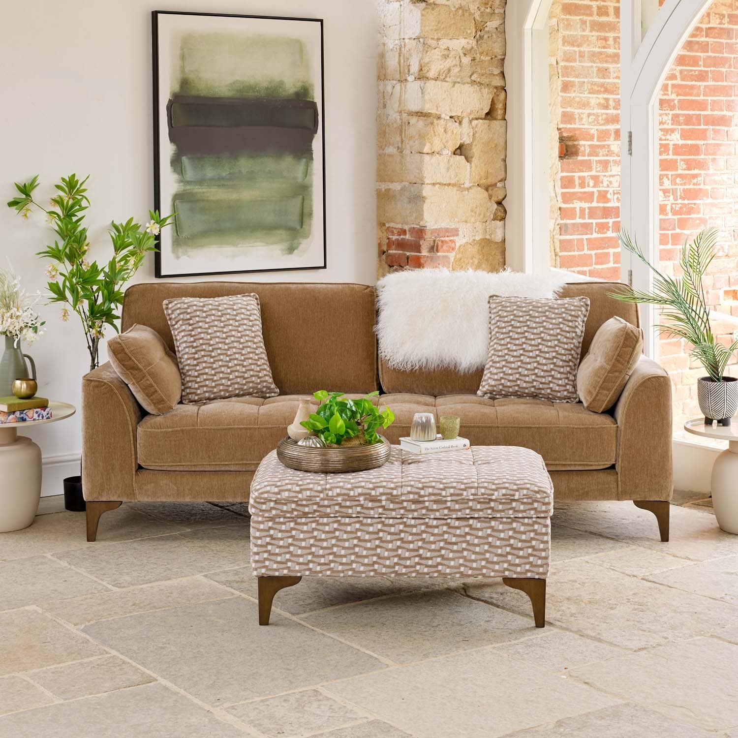 Hartpury 3 Seater Sofa in Taupe