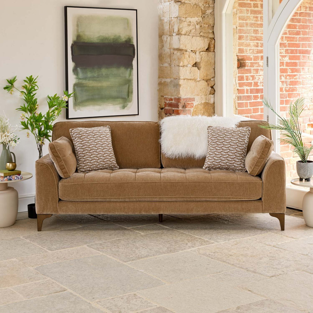 Hartpury 3 Seater Sofa in Taupe