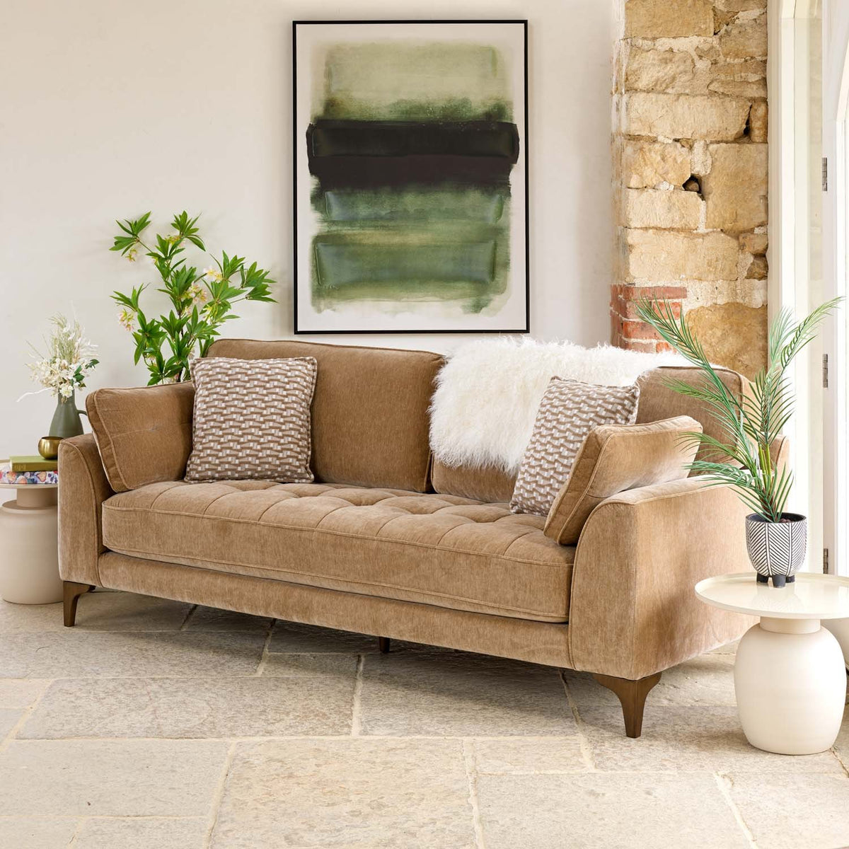Hartpury 3 Seater Sofa in Taupe