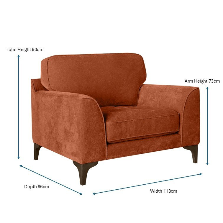 Hartpury Armchair in Rust