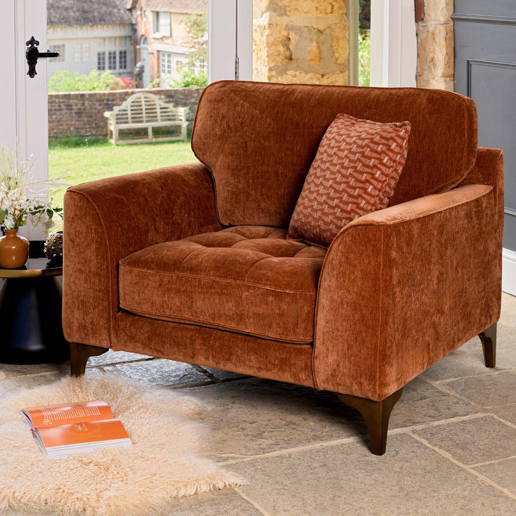 Hartpury Armchair in Rust