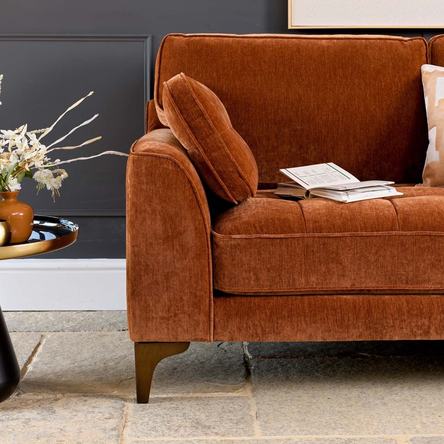 Hartpury 2 Seater Sofa in Rust