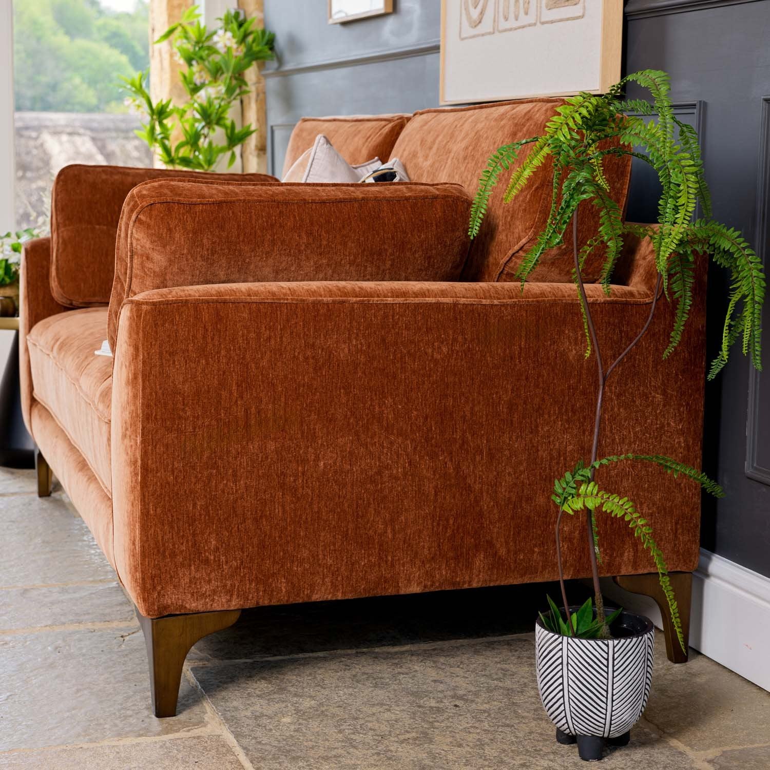 Hartpury 2 Seater Sofa in Rust