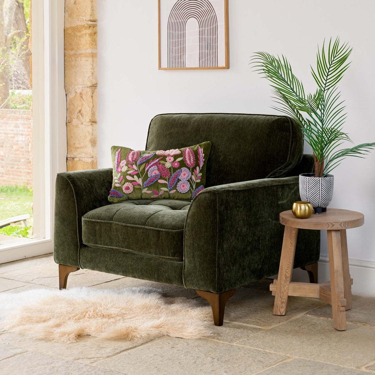 Hartpury Armchair in Green