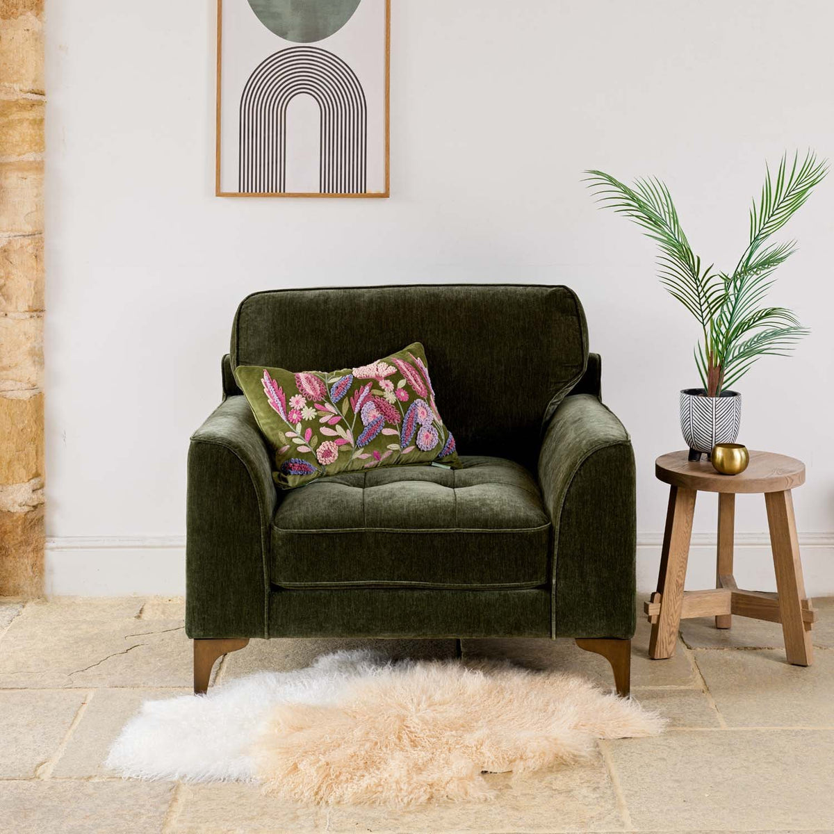 Hartpury Armchair in Green