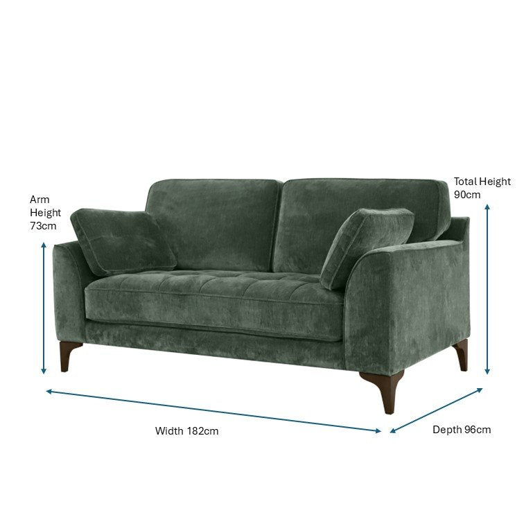 Hartpury 2 Seater Sofa in Green