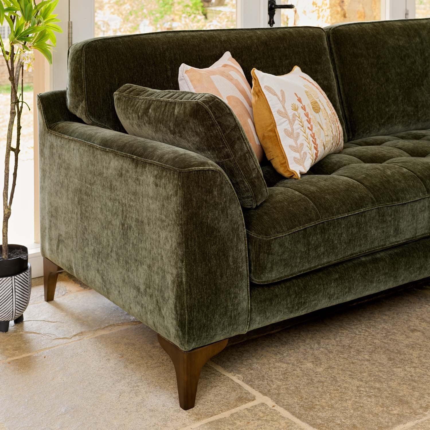 Hartpury 3 Seater Sofa in Green