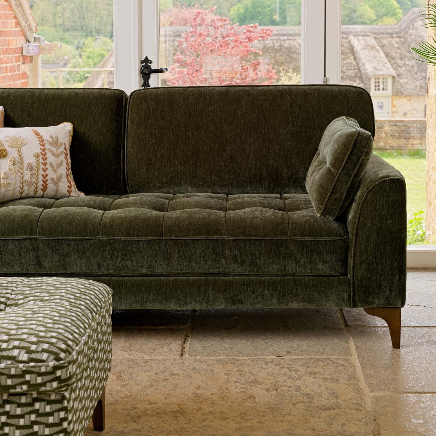 Hartpury 3 Seater Sofa in Green
