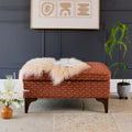 Hartpury Storage Ottoman in Rust Maze