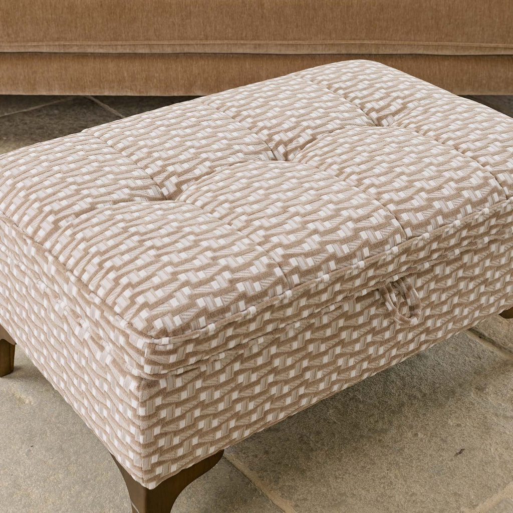 Hartpury Storage Ottoman in Taupe Maze
