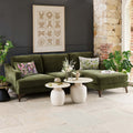 Willow 2 Seater with Right Hand Chaise in Olive Green