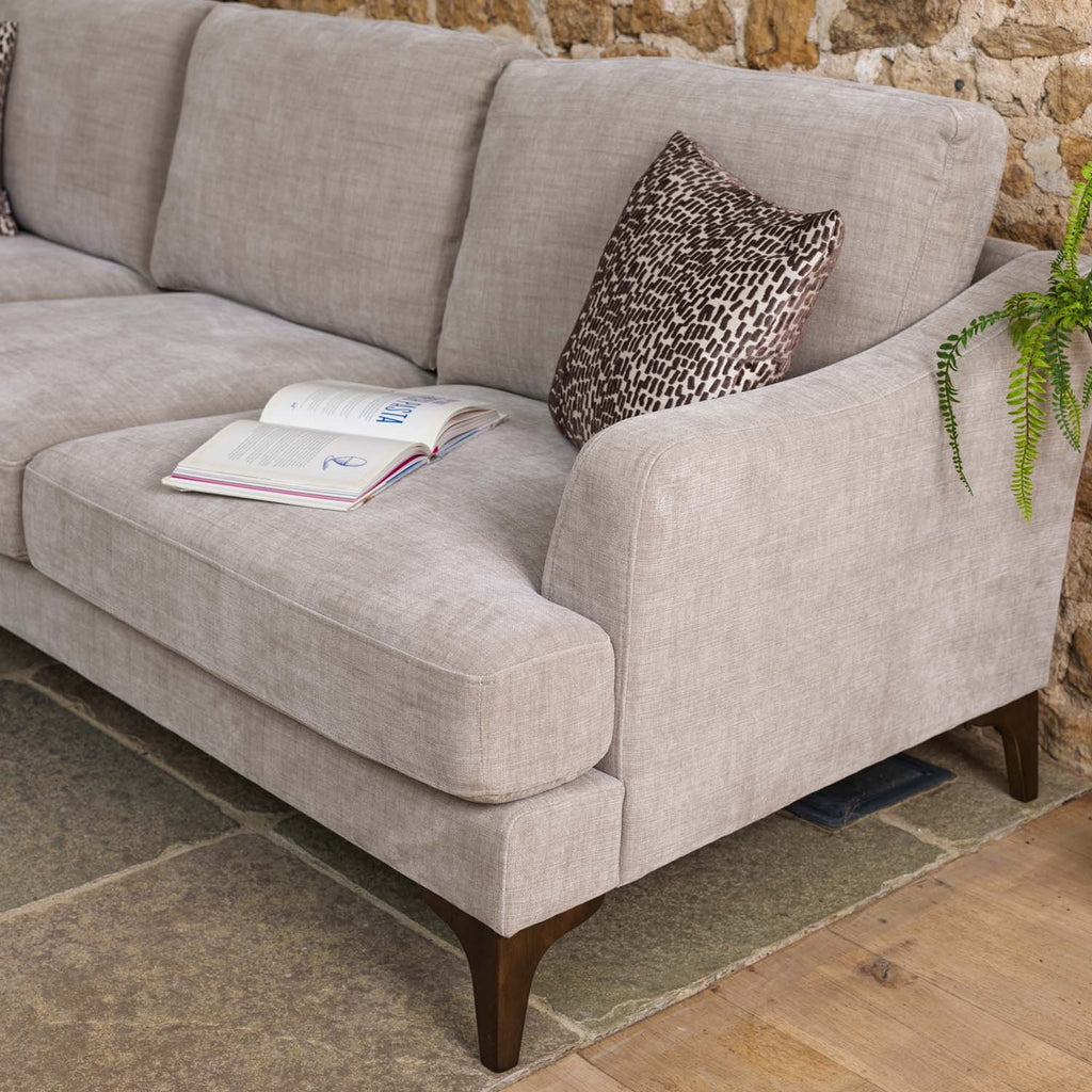 Willow 2 Seater with Left Hand Chaise in Mushroom