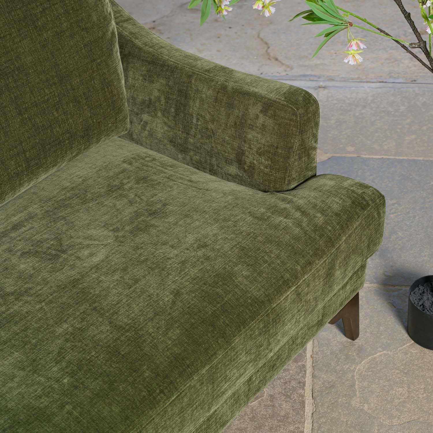 Willow 3 Seater Sofa in Olive Green