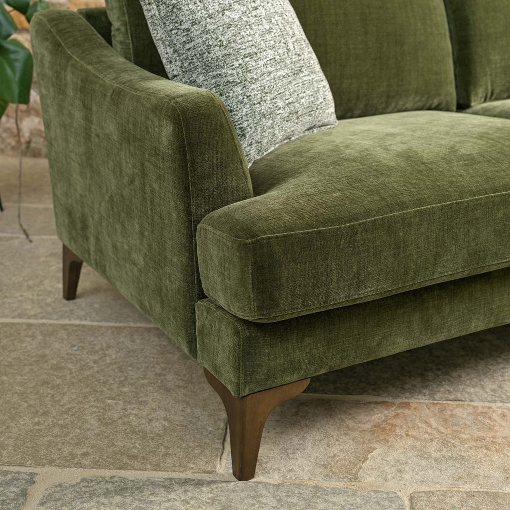 Willow 3 Seater Sofa in Olive Green