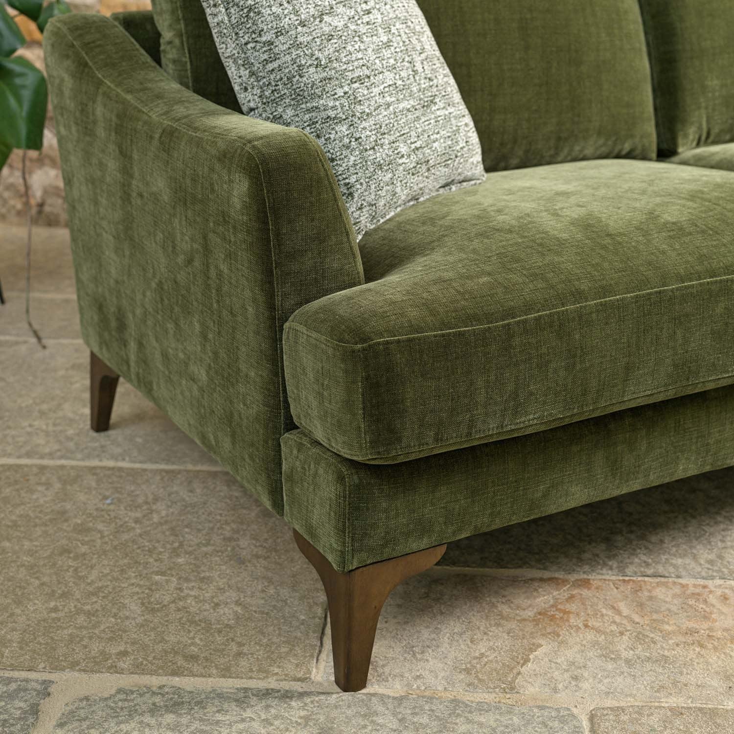 Willow 3 Seater Sofa in Olive Green
