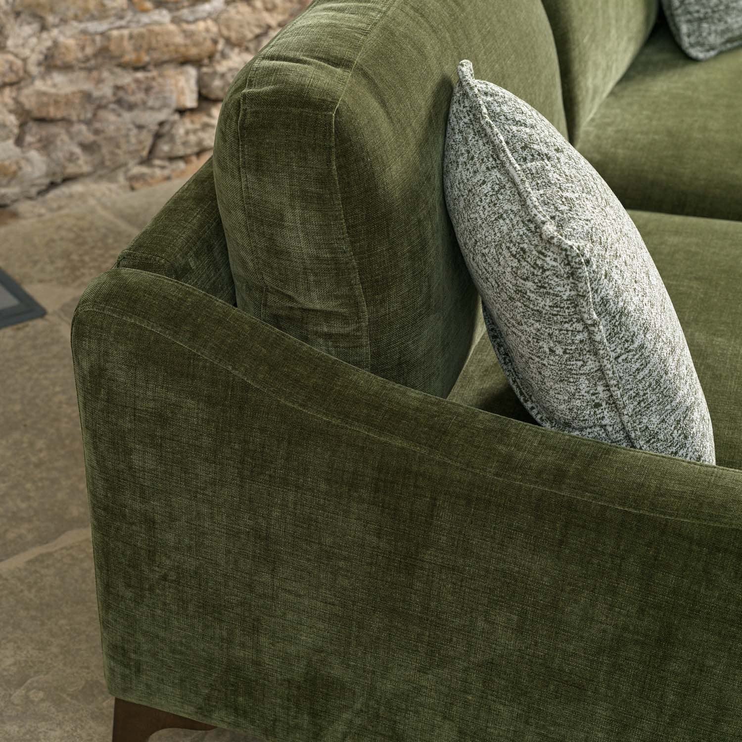 Willow 3 Seater Sofa in Olive Green