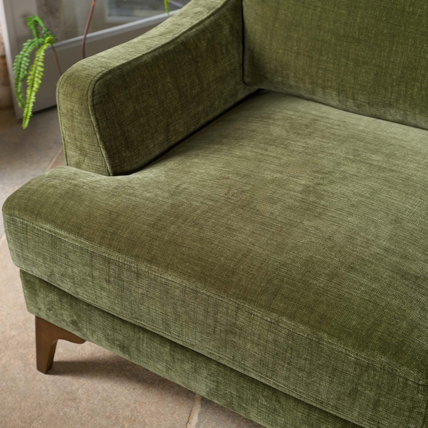 Willow 2 Seater Loveseat in Olive Green