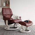 Stressless Reno Recliner With Classic Base & Footstool Lifestyle